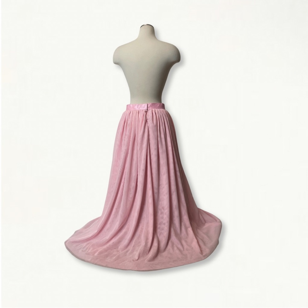Ballet Pink Handmade Bridesmaid Tulle Skirt Floor Length Blush Wedding Skirt - Picture 6 of 16